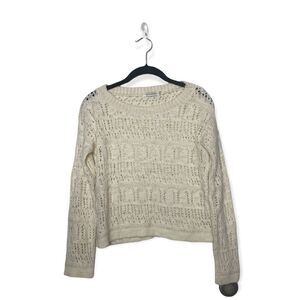 Glamorous SZ XS open knit cream sweater